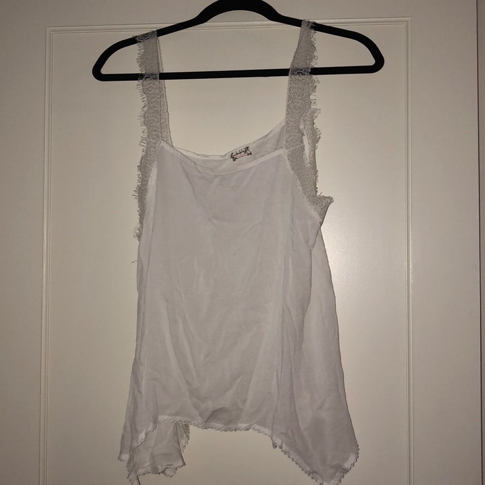 rare free people white lace tank